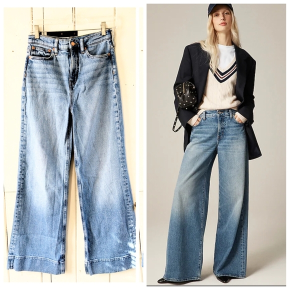 J. Crew Denim - J. Crew Wide Leg Trouser Jeans sz 25